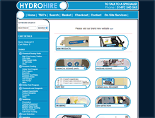 Tablet Screenshot of hydrohire.com